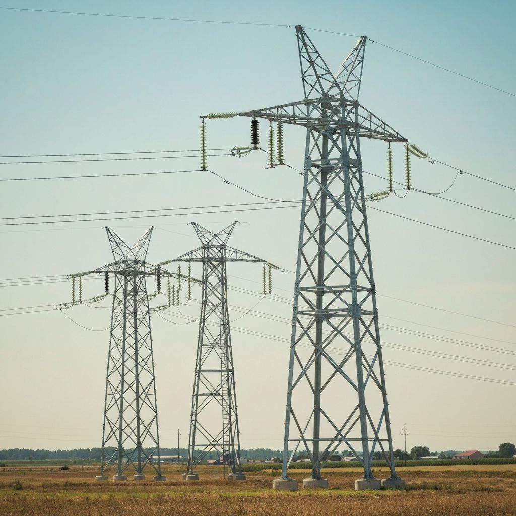 Оцинкованные опоры ЛЭП